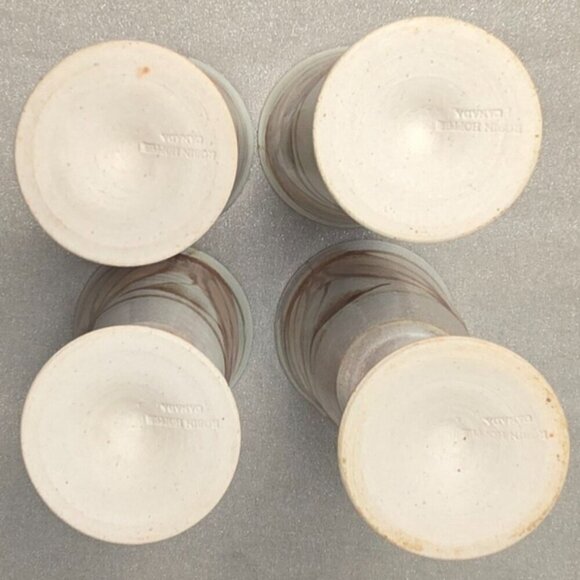 Signed Robin Hopper Studio Pottery Wine Set Canadian Ceramic Decanter + Goblet - Picture 7 of 15